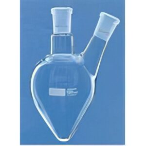 Palloni vetro borosilicato, forma a cuore ml 100, due colli NS 14/23