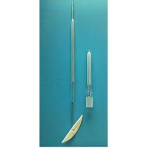 Agitatori smerigliati intercambiabili, cono NS 29/32, diam. 10,5mm, lunghezza utile 150mm (per palloni ml 500/1000), paletta in PTFE con aggancio con bottone