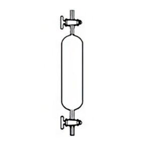 Pipette per gas, ml 100, due rubinetti m.PTFE attacchi capillare