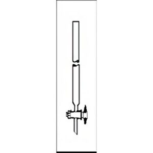 Colonne diam. 10x100mm (utile), rubinetto maschio PTFE