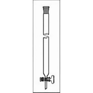 Colonne diam. 10x100mm (utile), cono f. NS 14/23 e rubinetto m. vetro